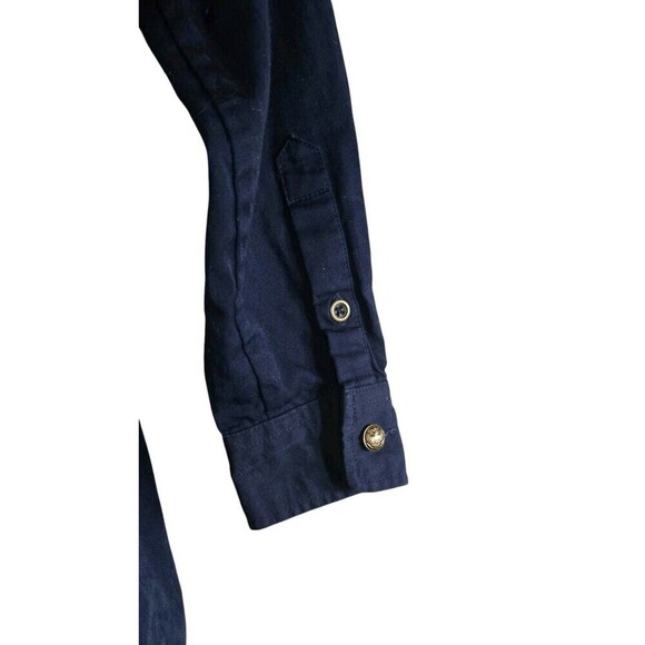 Polo Ralph Lauren Shirt Dress Girls 6 Dark Blue 100% Cotton Roll Tab Sleeve - Picture 7 of 7